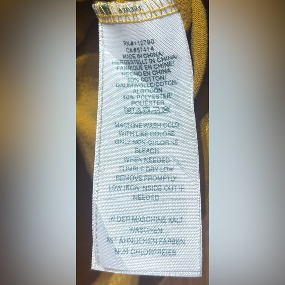 True Religion Men's Butterscotch Brown Graphic Spell Out T-Shirt Large EUC - Picture 5 of 7